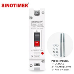 Siguranta automata DC PV SINOTIMER SM8-125PV, 125A, 1P, 600V DC, disjunctor fotovoltaic, protectie suprasarcina si scurtcircuit